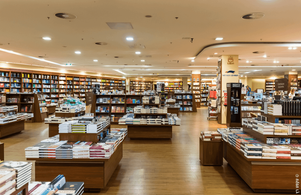 חנות ספרים מתוך רשימת 450 ספרים בארץ - טקסט רץ הוצאה לאור